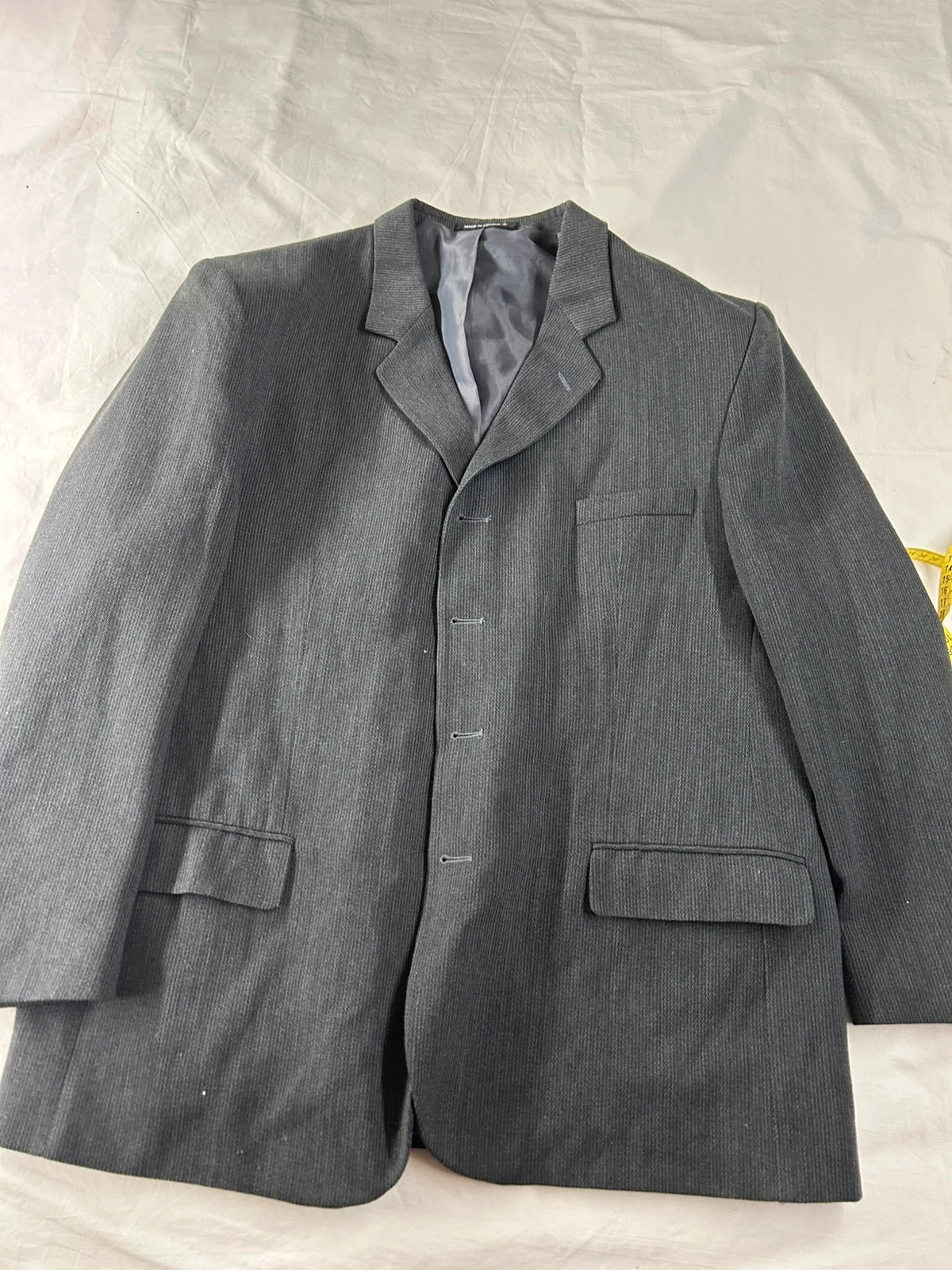 Zwarte impasse blazer in kostuumstijl gemaakt in Frankrijk van wol – photo 2